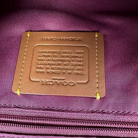 Coach Rowan Satchel Bag Crossbody In Signature Canvas CV961 NWT - Picture 9 of 12